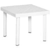 Outsunny Patio End Table - White