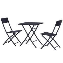 Outsunny Rattan Bistro Set - Black
