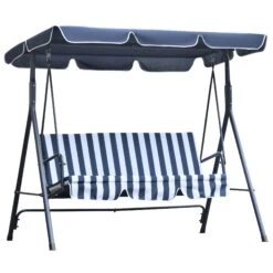 Outsunny Swing Seat 3 Seater - Blue
