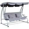 Outsunny Swing Seat 3 Seater - Grey