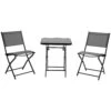 Outsunny 3 Piece Patio Dining Set - Black