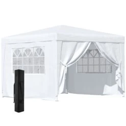 Outsunny Gazebo 2.95 M X 2.95 M - White