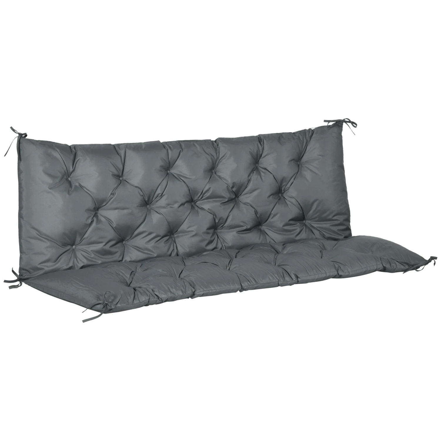 Outsunny Bench Cushion 3 Seater - Dark Grey 1 Outsunny Bench Cushion 3 Seater - Dark Grey