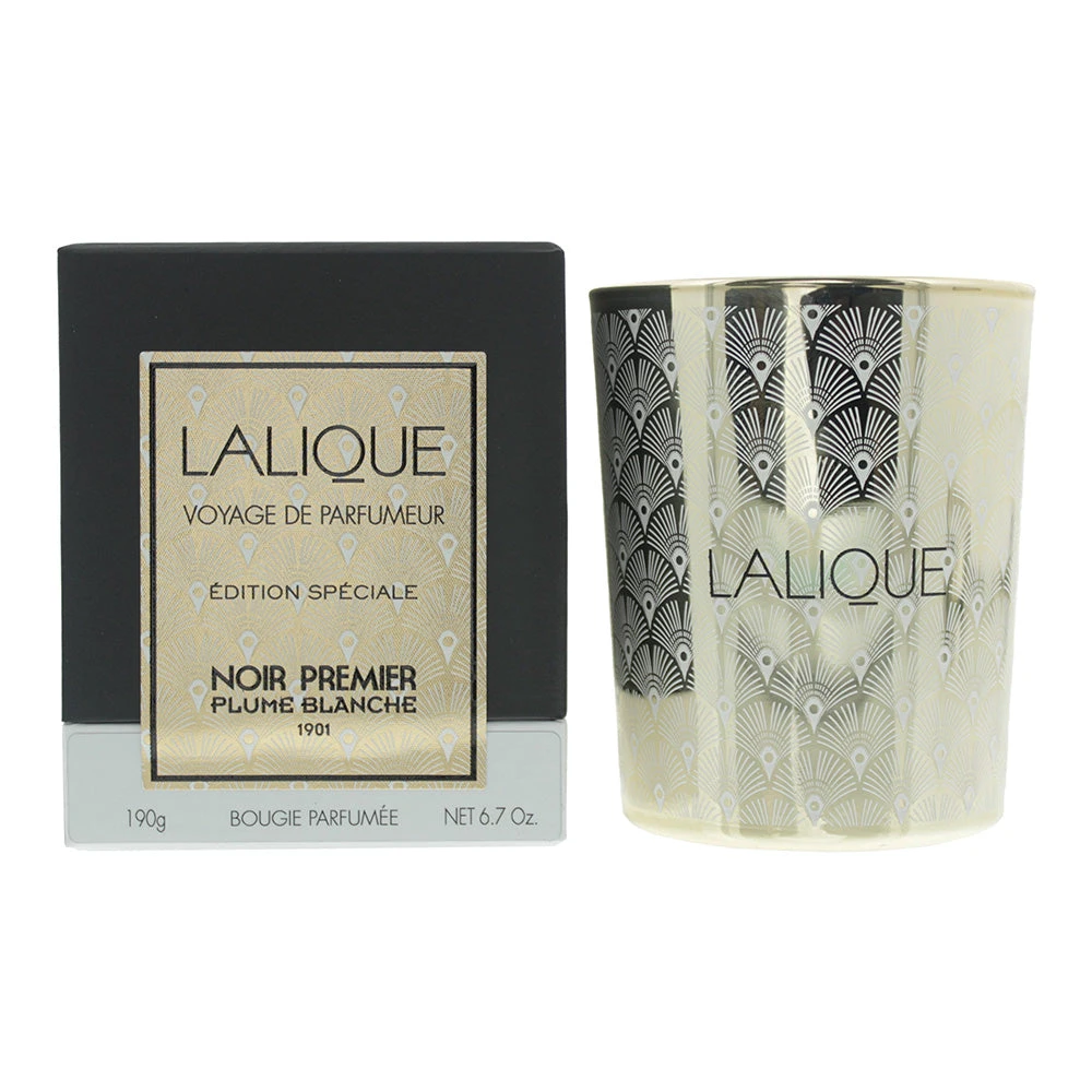 Lalique Noir Premier Plume Blanche Candle 190g 1 Lalique Noir Premier Plume Blanche Candle 190g