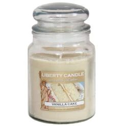 Liberty Candle Homestead Candle 18oz Glass Jar Bubble Lid - Vanilla Cake