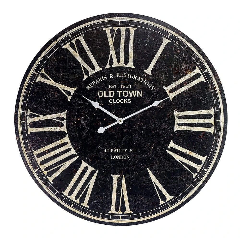 Lewis's Wall Clock Old Town Black 60cm 1 Lewis's Wall Clock Old Town Black 60cm