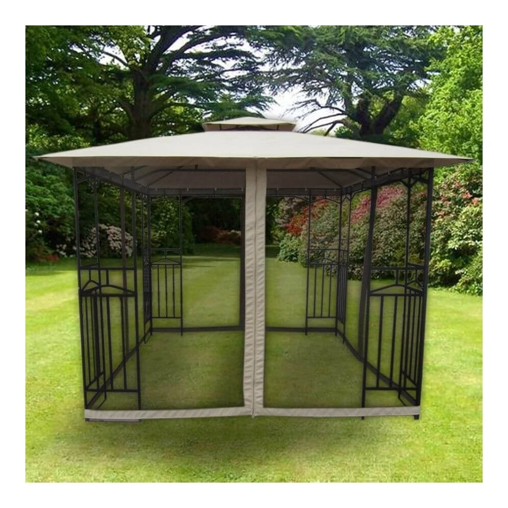 Silver & Stone Outdoor Winchester Premium Gazebo 3m X 3m - Beige 2 Silver & Stone Outdoor Winchester Premium Gazebo 3m X 3m - Beige - Image 2