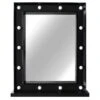 Lewis's Cosmetic Hollywood Mirror With Lights 40x50cm - Black