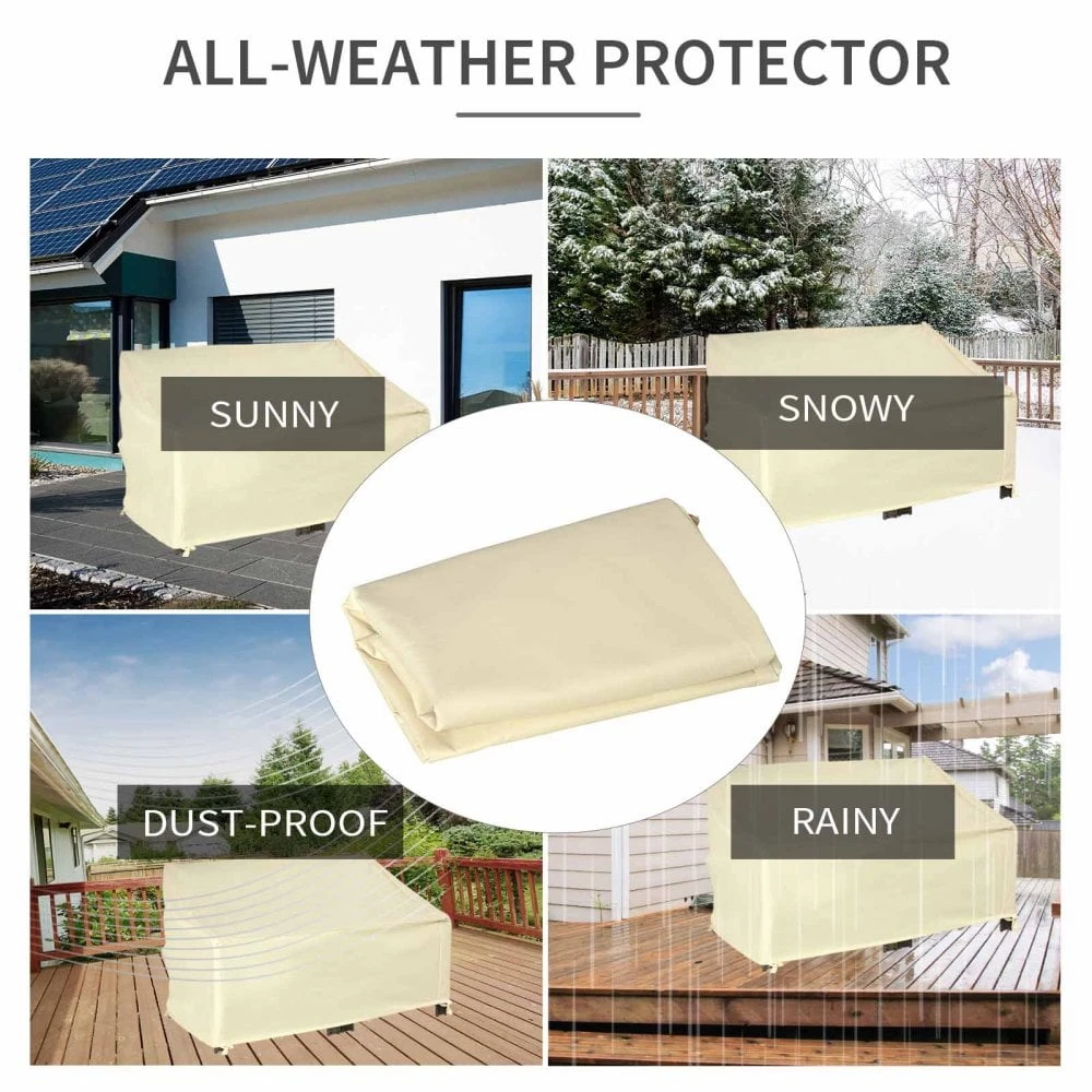Outsunny Outdoor 2 Seater Waterproof Furniture Cover - Beige 7 Outsunny Outdoor 2 Seater Waterproof Furniture Cover - Beige - Image 7