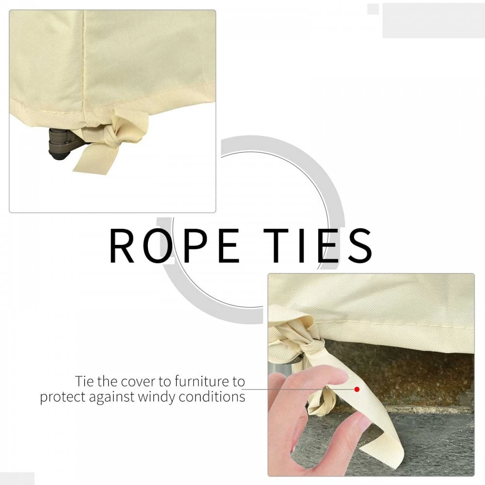 Outsunny Outdoor 2 Seater Waterproof Furniture Cover - Beige 9 Outsunny Outdoor 2 Seater Waterproof Furniture Cover - Beige - Image 9