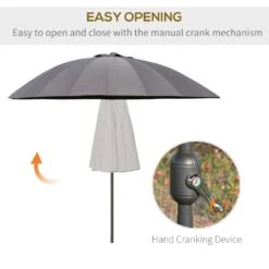 Outsunny 2.5 M Umbrella Parasol With Adjustable Tilt Crank - Dark Grey -Home Furnishing Serie Shop 1624009153 49738900 0995ecf9 466c 4db8 bd25 fb7ffd3f7b5f