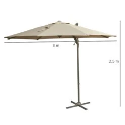Outsunny Adjustable Angle Hanging Parasol 3 M - Khaki 12 Outsunny Adjustable Angle Hanging Parasol 3 M - Khaki -Home Furnishing Serie Shop 1624009193 46300800 17e2a683 cd60 46e6 b63d af7b3e5d259c
