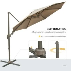 Outsunny Adjustable Angle Hanging Parasol 3 M - Khaki 16 Outsunny Adjustable Angle Hanging Parasol 3 M - Khaki -Home Furnishing Serie Shop 1624009198 83242500 eb21ed86 5dc2 4df9 9e18 15e08792f91d