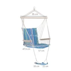 Outsunny Hanging Hammock Swing Chair - Multi Colour 11 Outsunny Hanging Hammock Swing Chair - Multi Colour -Home Furnishing Serie Shop 1624009273 51310200