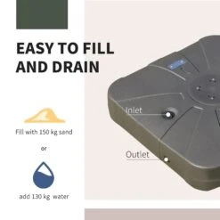 Fillable Umbrella Parasol Base With Wheels - Brown -Home Furnishing Serie Shop 1624009655 02777700 ee185a57 0b58 41d2 b41d bdc8731607c3