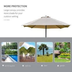 Outsunny 4.4 M Double-Sided Parasol Umbrella With LED Solar Lights - Khaki -Home Furnishing Serie Shop 1624009704 43779500 a155e22e cb2f 4dda 8181 0f8fe8591b37