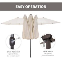 Oasis 4.6 M Double Sided Garden Parasol - Cream -Home Furnishing Serie Shop 1624009781 50395800 4c58f082 1f8d 495e b574 34ff7cef8367