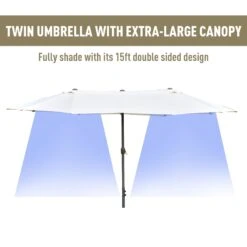 Oasis 4.6 M Double Sided Umbrella Parasol - White 14 Oasis 4.6 M Double Sided Umbrella Parasol - White -Home Furnishing Serie Shop 1624014805 53852000 95464dfa 10cb 49dd 9a02 50e0d53e4d79