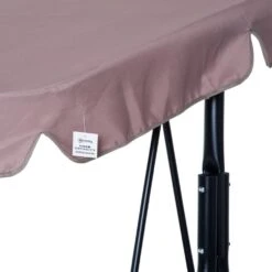 Outsunny 3 Seater Canopy Swing Chair Garden Rocking Bench Heavy Duty Patio Metal Seat W/ Top Roof - Brown 14 Outsunny 3 Seater Canopy Swing Chair Garden Rocking Bench Heavy Duty Patio Metal Seat W/ Top Roof - Brown -Home Furnishing Serie Shop 1624014996 39048200
