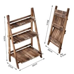 Outsunny 3 Tier Wooden Flower Pot Stand 12 Outsunny 3 Tier Wooden Flower Pot Stand -Home Furnishing Serie Shop 1624015021 83786700