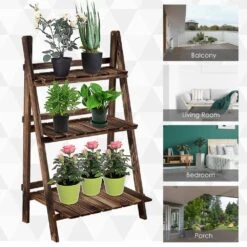 Outsunny 3 Tier Wooden Flower Pot Stand 15 Outsunny 3 Tier Wooden Flower Pot Stand -Home Furnishing Serie Shop 1624015032 68586000