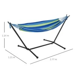Outsunny Hammock With Metal Stand And Carrying Bag -Home Furnishing Serie Shop 1624015102 57072300