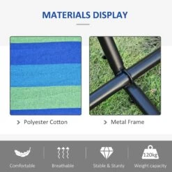 Outsunny Hammock With Metal Stand And Carrying Bag -Home Furnishing Serie Shop 1624015110 23987200
