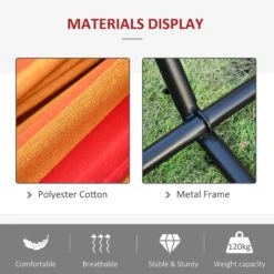 Outsunny Hammock With Metal Stand And Carrying Bag . -Home Furnishing Serie Shop 1624015226 08926800
