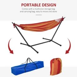 Outsunny Hammock With Metal Stand And Carrying Bag . -Home Furnishing Serie Shop 1624015234 46229600