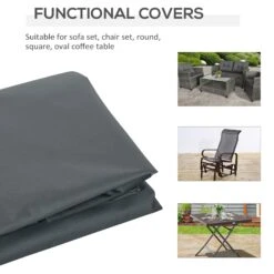 Outsunny Water Resistant Rattan Furniture Cover - Grey 13 Outsunny Water Resistant Rattan Furniture Cover - Grey -Home Furnishing Serie Shop 1624015434 38115900 79026a0f 15e4 49e5 94a6 64d4139d245d