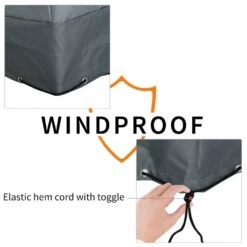 Outsunny Water Resistant Rattan Furniture Cover - Grey 14 Outsunny Water Resistant Rattan Furniture Cover - Grey -Home Furnishing Serie Shop 1624015436 17695500 cce802e6 5998 4424 a21b 6c913f01c1b8