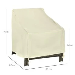 Outsunny Single Waterproof Furniture Chair Cover - Beige -Home Furnishing Serie Shop 1624015659 23642800