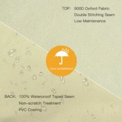 Outsunny Single Waterproof Furniture Chair Cover - Beige -Home Furnishing Serie Shop 1624015662 55623500