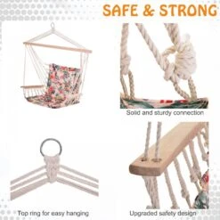 Outsunny Hanging Rope Frame Hammock Chair - Floral -Home Furnishing Serie Shop 1624016009 11387300 d01c3436 18c8 4af8 aacc bb22467e7faf