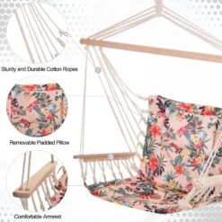 Outsunny Hanging Rope Frame Hammock Chair - Floral -Home Furnishing Serie Shop 1624016015 22716400 a9cff5c8 75c2 43ed a610 e96094af1532