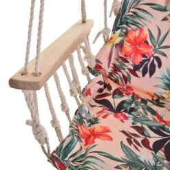 Outsunny Hanging Rope Frame Hammock Chair - Floral -Home Furnishing Serie Shop 1624016019 65862600 bdcc391f 8a38 4675 acf3 17cf39395576