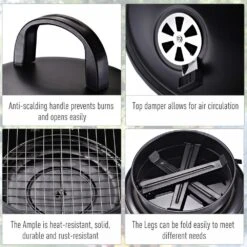 Outsunny Compact Portable Metal BBQ Grill - Black -Home Furnishing Serie Shop 1624026227 21621800 2e62eb66 2587 4f9b a5fd 0382c997ead1