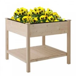 Outsunny Elevated Fir Wood Plant Box 91Lx91Wx81H Cm -Home Furnishing Serie Shop 1624026248 30248300 df183aa6 1fb1 455b ad12 b2503a93510d