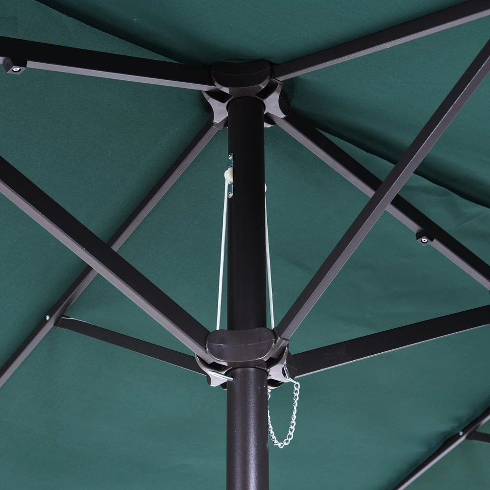 Oasis 4.6 M Double-Sided Umbrella Parasol - Green 5 Oasis 4.6 M Double-Sided Umbrella Parasol - Green - Image 5