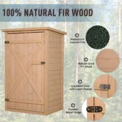 Outsunny 1.8 X 2.4ft Small Fir Wood Garden Storage Shed With Shelves 13 Outsunny 1.8 X 2.4ft Small Fir Wood Garden Storage Shed With Shelves -Home Furnishing Serie Shop 1624028308 40962300