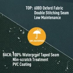 Outsunny PVC Coated Round Furniture Cover- Green 15 Outsunny PVC Coated Round Furniture Cover- Green -Home Furnishing Serie Shop 1624028522 73251200