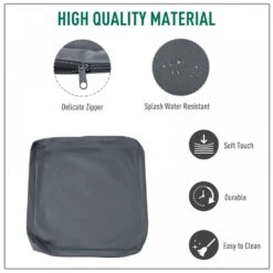 Outsunny Seat Cushion Cover Replacement Set - Grey -Home Furnishing Serie Shop 1624028637 35283600