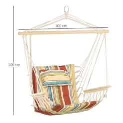 Outsunny Hanging Rope Frame Hammock Chair - Stripe 11 Outsunny Hanging Rope Frame Hammock Chair - Stripe -Home Furnishing Serie Shop 1624028946 78455500 f3b9ca69 be72 458e b867 1e8898843d15