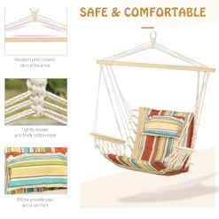 Outsunny Hanging Rope Frame Hammock Chair - Stripe 16 Outsunny Hanging Rope Frame Hammock Chair - Stripe -Home Furnishing Serie Shop 1624028972 41264800 915de68c 515d 4106 bea2 aa71e06a5d4c