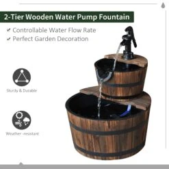 Outsunny 2 Tier Wooden Water Pump Fountain 14 Outsunny 2 Tier Wooden Water Pump Fountain -Home Furnishing Serie Shop 1624029519 73431800 a6fff02c 7259 428f 8ed5 5432b78140b0