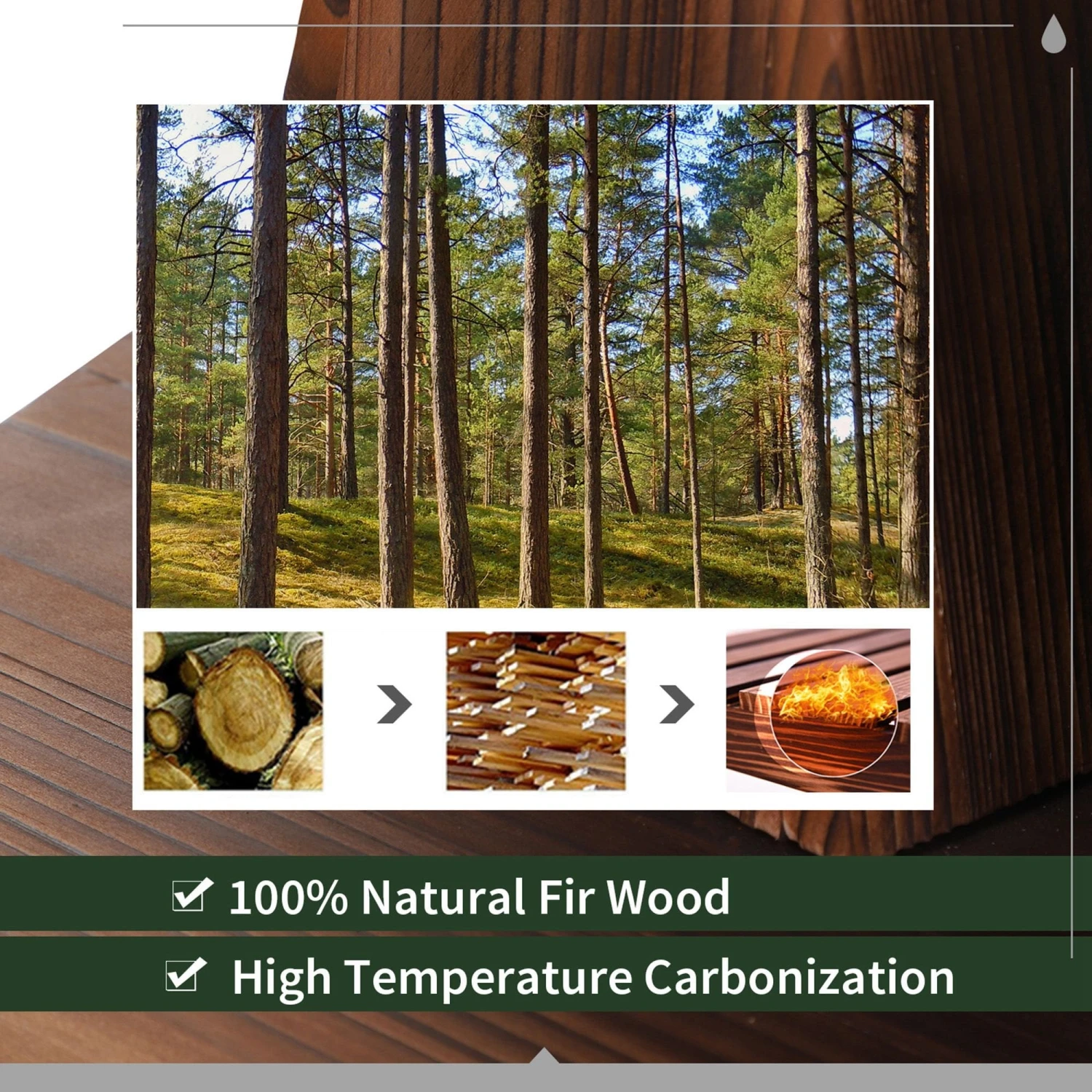 Outsunny 2 Tier Wooden Water Pump Fountain 8 Outsunny 2 Tier Wooden Water Pump Fountain - Image 8