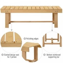 Outsunny-2 Seater Wooden Garden Bench 15 Outsunny-2 Seater Wooden Garden Bench -Home Furnishing Serie Shop 1624029589 66750200