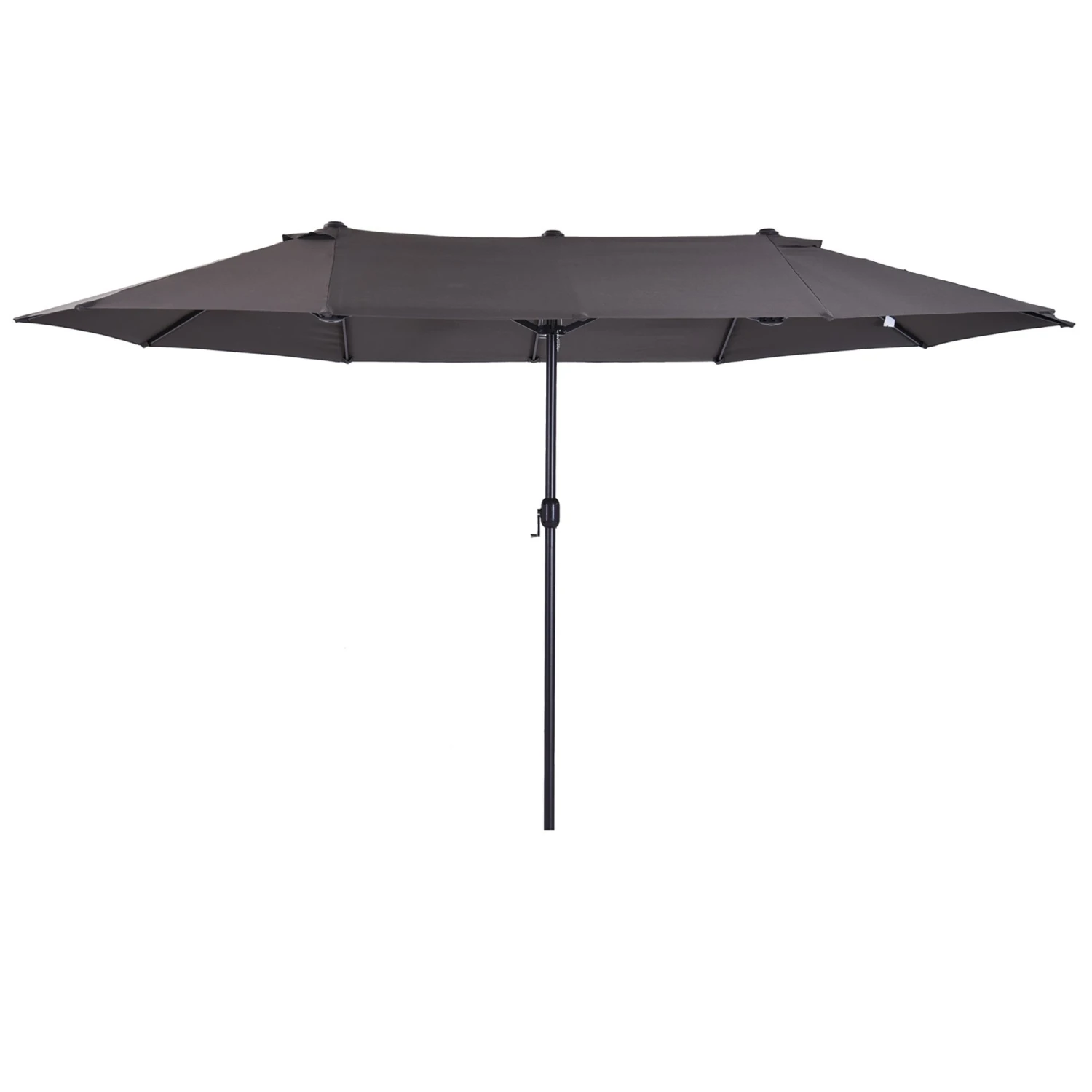 Outsunny 4.6m Garden Parasol Double-Sided Sun Umbrella Patio Market Shelter Canopy Shade Outdoor Grey 1 Outsunny 4.6m Garden Parasol Double-Sided Sun Umbrella Patio Market Shelter Canopy Shade Outdoor Grey