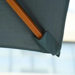 Oasis 3 M X 3 M Double Tier Wooden Umbrella Parasol - Dark Grey 11 Oasis 3 M X 3 M Double Tier Wooden Umbrella Parasol - Dark Grey -Home Furnishing Serie Shop 1624030633 41242700