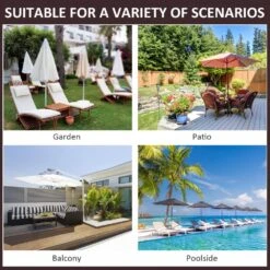 Oasis 3 M X 3 M Double Tier Wooden Umbrella Parasol - Dark Grey 14 Oasis 3 M X 3 M Double Tier Wooden Umbrella Parasol - Dark Grey -Home Furnishing Serie Shop 1624030641 75974100